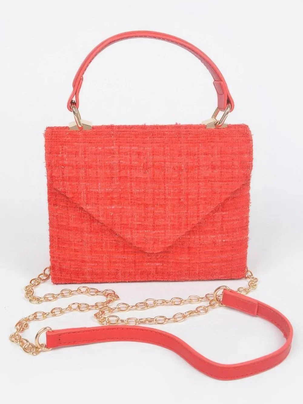 Tweed Top Handle Bag